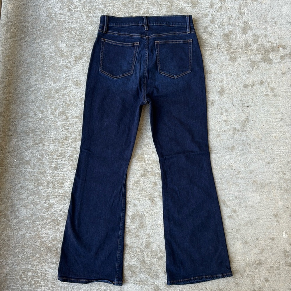 Ann Taylor Loft Dark Blue Slim Flare Jeans - Picture 13 of 15